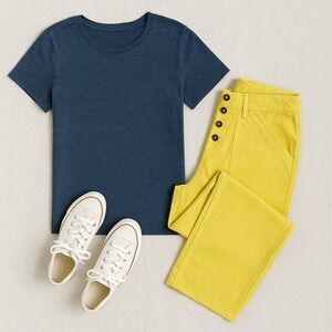 Anthropologie The Wanderer Utility Pants Yellow Button Fly‎ Size 28